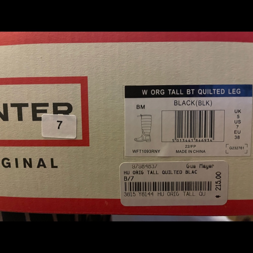 Hunter puffer rain/snow boot